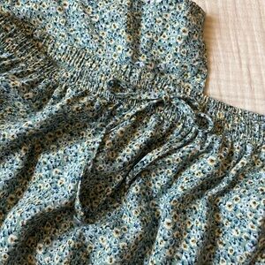 Vintage Floral Blue and White Skirt